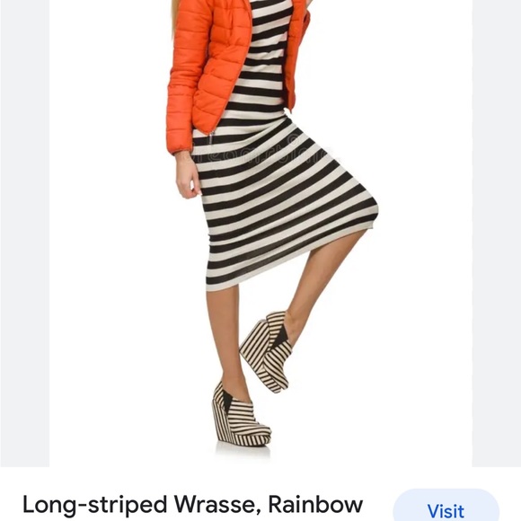 Calvin Klein knit Rugby Stripes Maxi Sweater Dress Size 6 - Picture 14 of 15